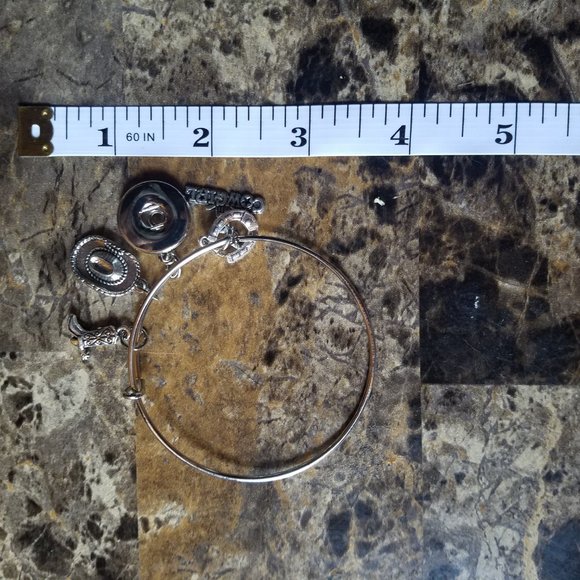 Cowgirl Charm Bracelet Western Cowgirl hat boot - Picture 3 of 3